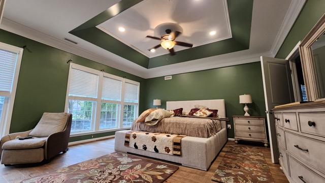 Ron Jasper Painting Bedroom with Decorative Ceiling New Jersey